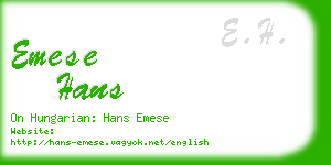 emese hans business card